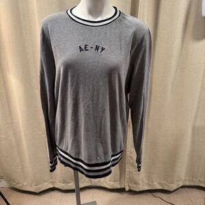American Eagle AE-NY Gray Long Sleeve T-Shirt‎ Women's Casual Top